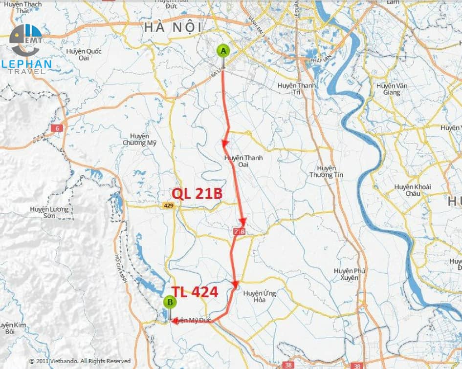 Bản đồ đường đến Hò Quan Sơn
