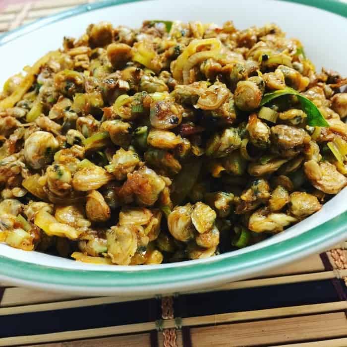 Các món ăn làm từ hến - Hến xào xúc bánh trán