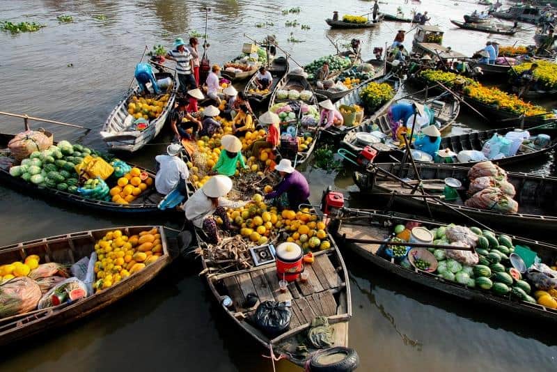 chợ nổi miền tây Cần Thơ