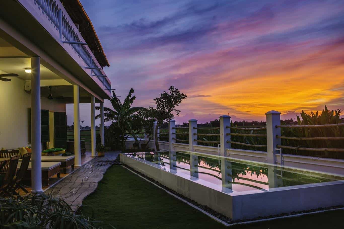 homestay hội an giá rẻ bể bơi ngoài trời Heron House
