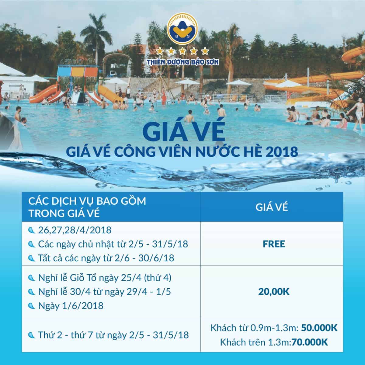 Giá vé công viên nước