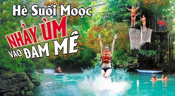 Vui chơi tẹt ga tại suối moọc Quảng Bình