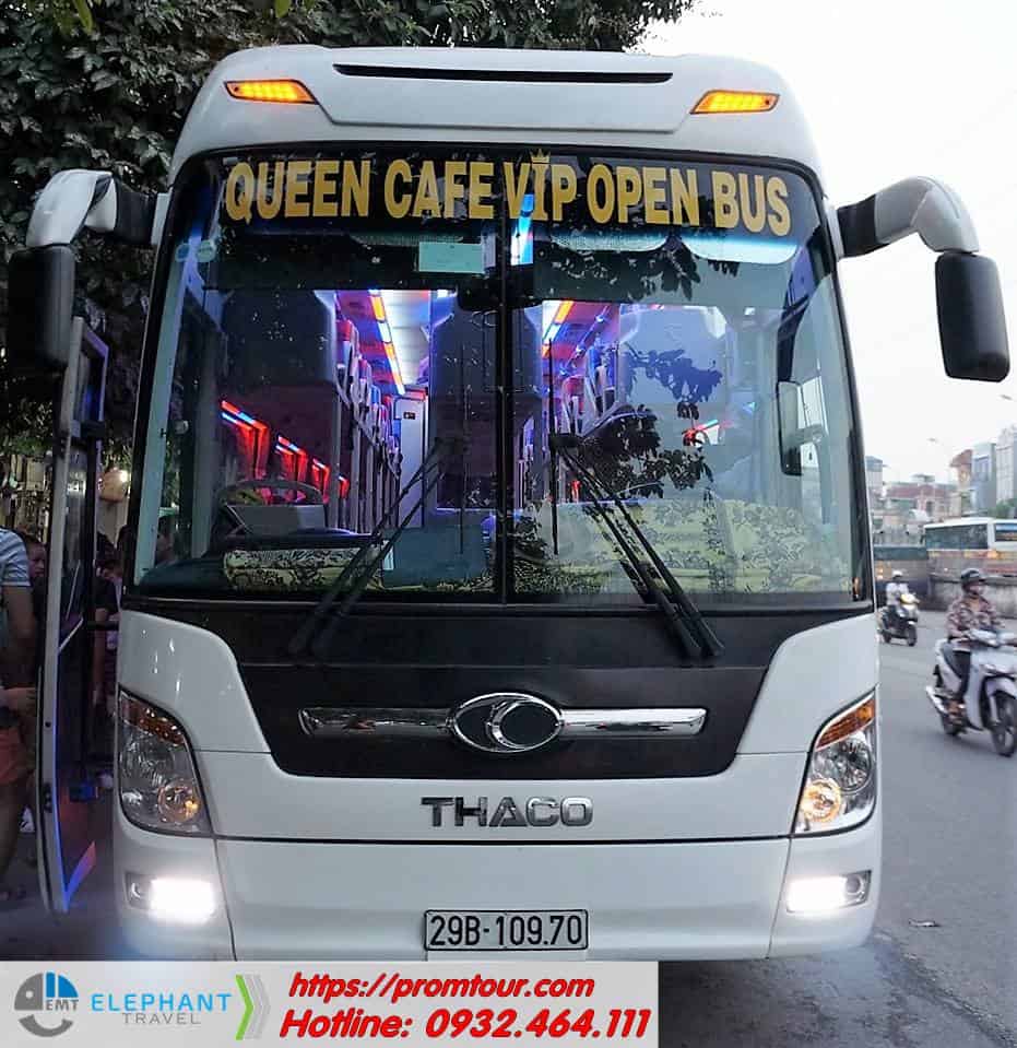xe queen cafe cho khach tu ha noi di quang binh