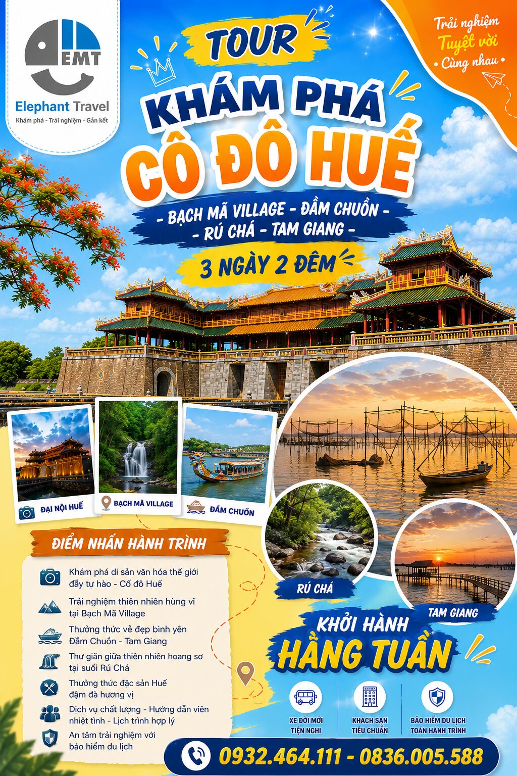 Tour khám phá Cố đô Huế – cầu Vượt Thuận An 3 ngày 2 đêm