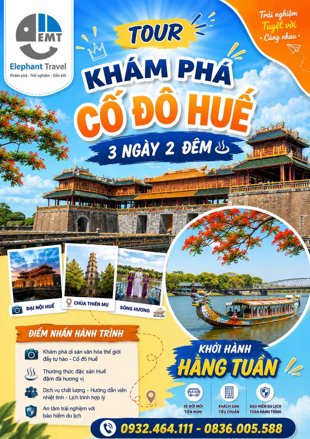 Tour khám phá Cố đô Huế 3 ngày 2 đêm